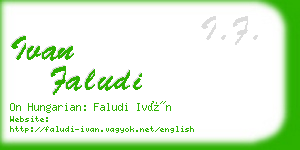 ivan faludi business card